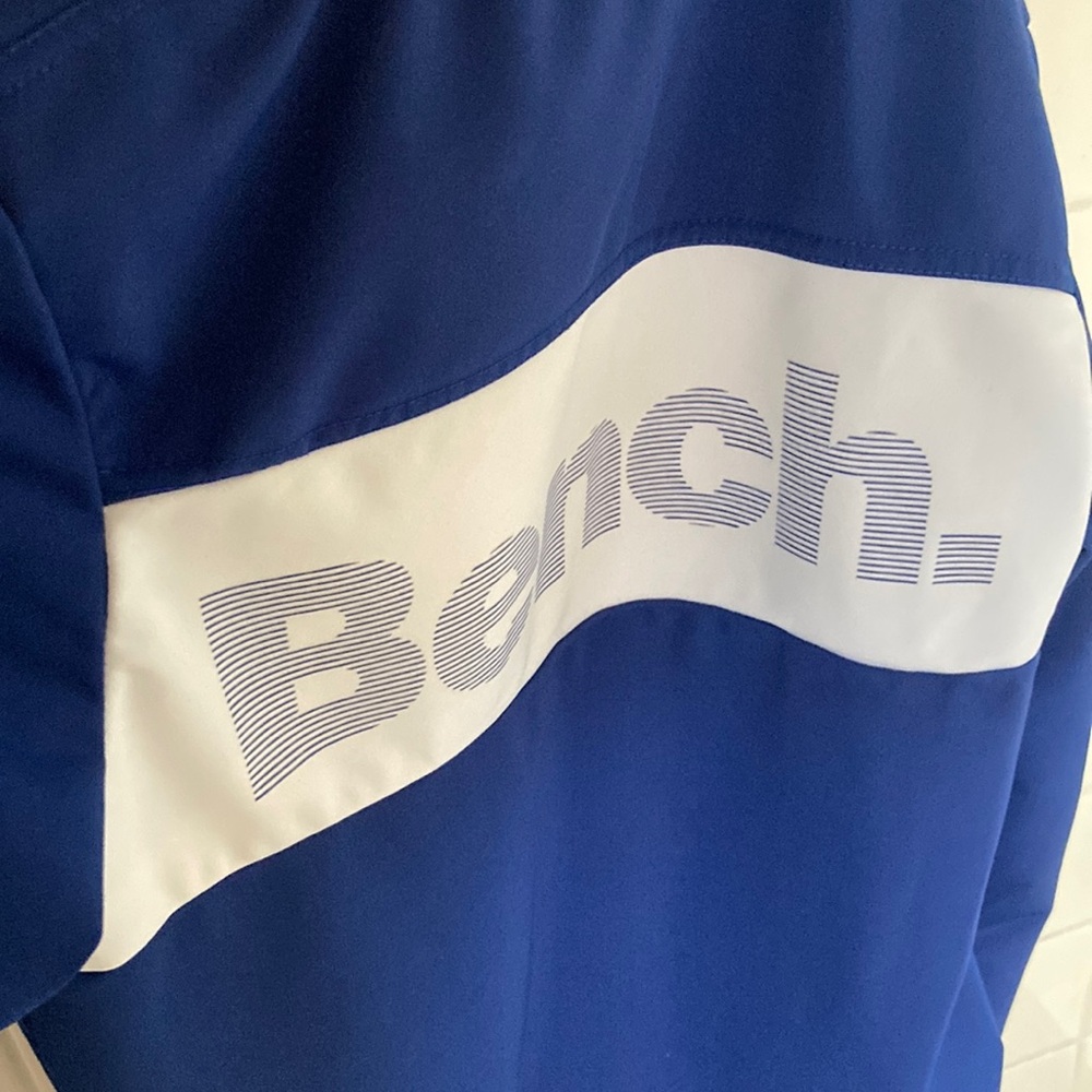 Bench Blue and White Jacket kids size approximately large. Age 13/14.